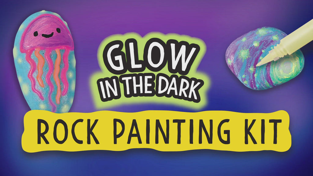 Glow In The Dark Rock Painting Kit for Kids - Arts and Crafts for Girls  Boys Ages 6-12 - Art Craft Kits Paint Set - Supplies for Painting Rocks -  DIY