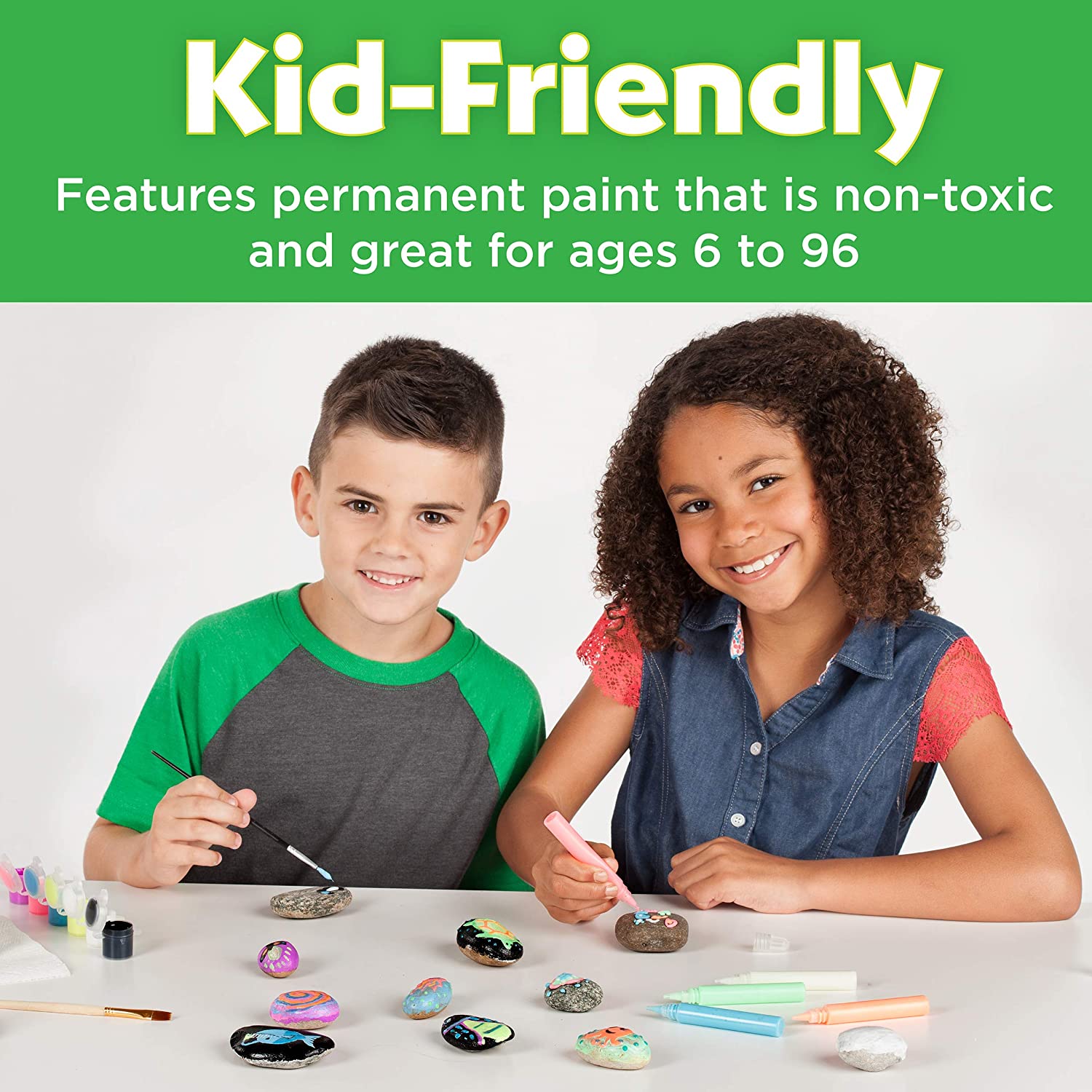 Creativity for Kids Glow In The Dark Rock Painting Kit - Paint 10 Rock –  Smartazon
