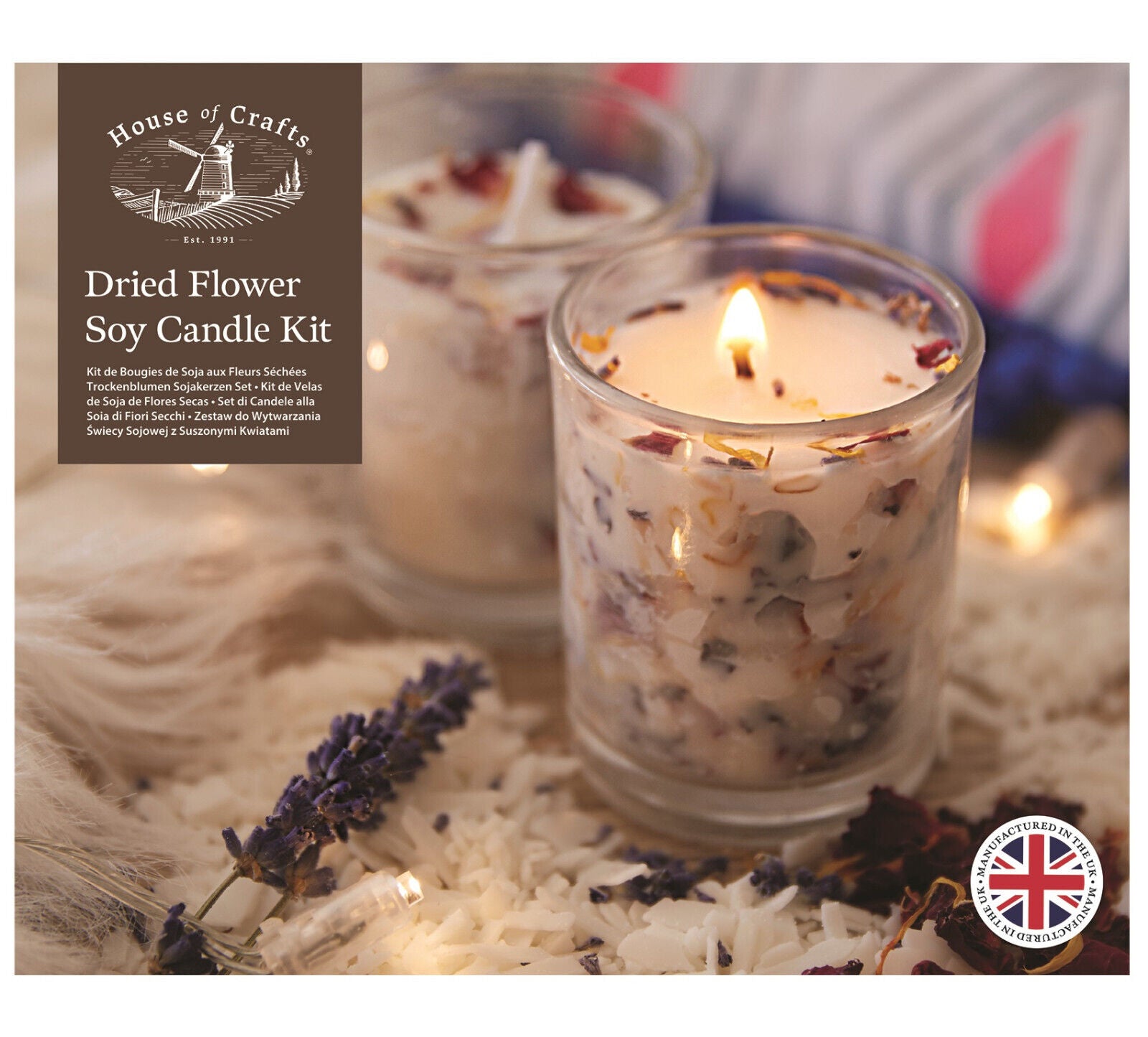 House Of Crafts Dried Flower Soy Candle Making Kit Make Your Own Gift –  Smartazon