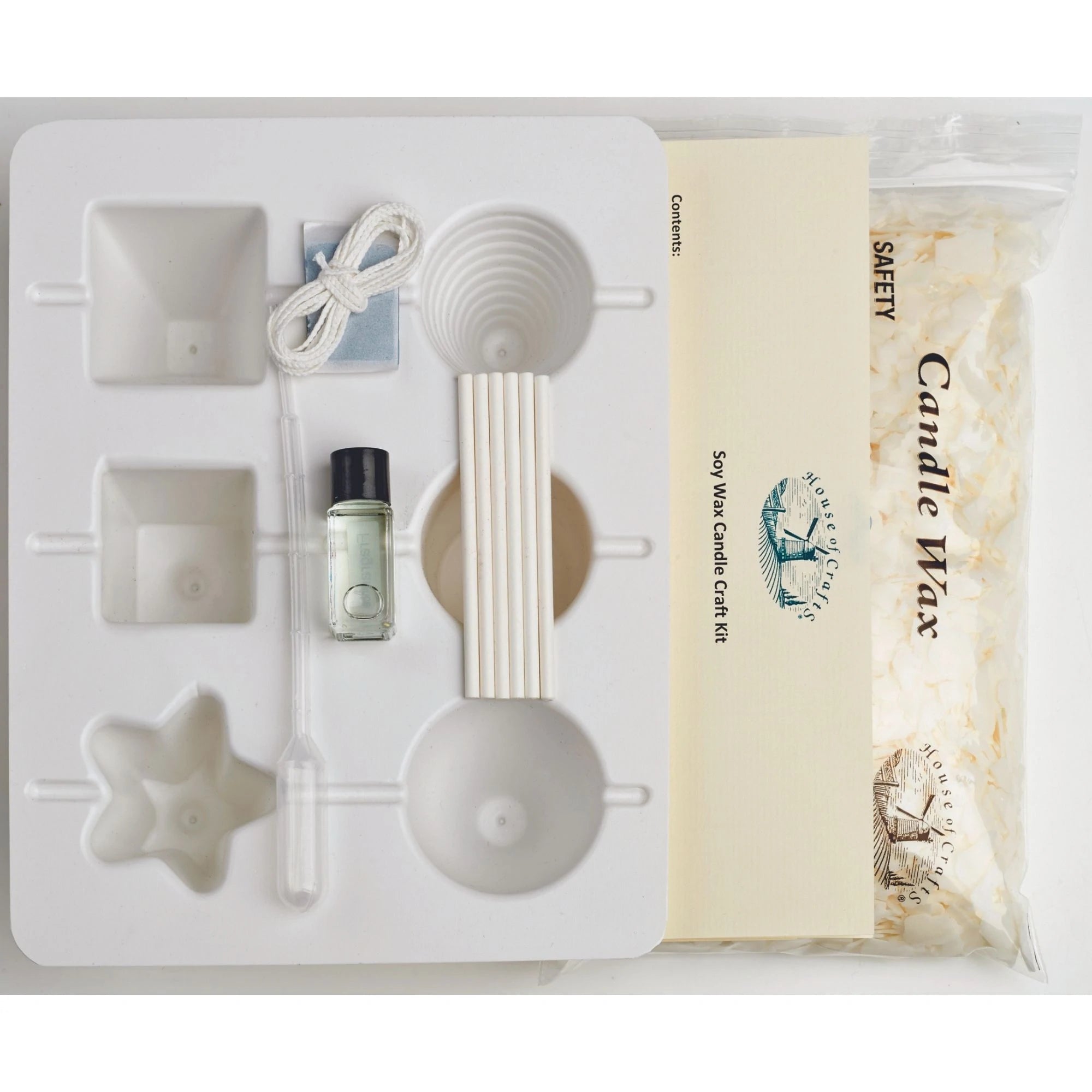 House Of Crafts Scented Candle Making Craft Kit Beeswax Moulds Gel